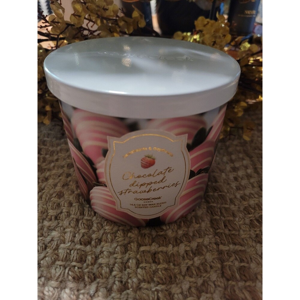 Chocolate Dipped Strawberries - Goose Creek 3-wick Candle